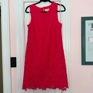 Pink Lace Shift Dress